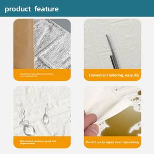 Adesivi Murali 3D in Schiuma Autoadesivi Stile Giapponese Moderno, Impermeabili, Ignifughi, Fonoassorbenti, con Motivi Geometrici a Strisce - Product Image 4