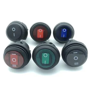 Direct sale round waterproof boat type switch LED lights 12V20A waterproof warp-plate switch car modification switch