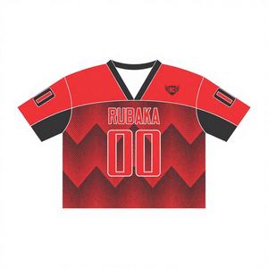 Maillot de baseball en coton personnalisé en gros, maille tricotée à rayures imprimées, coupe classique, anti-plis, séchage rapide, respirant pour homme - Product Image 1