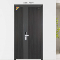 Portes Antivol Mexin pour Entrée de Maison - Portes d'Entrée Prêtes à l'Emploi - Ensembles de Portes Doubles à Panneau Unique en Aluminium Coulé - Portes Commerciales