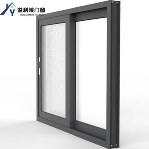 Porte-fenêtre coulissante horizontale moderne anti-ouragan à simple <span class=keywords><strong>vitrage</strong></span>, avec persiennes magnétiques en acier inoxydable, certifiée Energy Star - Product Image 1