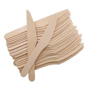 Juego de Cubiertos Desechables de Madera, Utensilios Compostables, Juego de Cuchillos, Tenedores y Cucharas para Bodas, Fiestas y Campamentos - Product Image 6