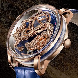 นาฬิกาข้อมือผู้ชาย PINDU รุ่น <span class=keywords><strong>Panlong</strong></span> ของแท้ ดีไซน์กลวง เรืองแสง ทันสมัย กันน้ำ สายสแตนเลส - Product Image 1