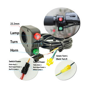Kit d'éclairage LED universel pour trottinette électrique, phare, feu arrière, clignotant, klaxon, interrupteur 3 en 1, 12V-60V, pièce de vélo électrique DIY - Product Image 4
