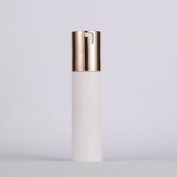Flacon pompe sans air rond en PP de 15 ml, 30 ml, 50 ml, 100 ml, personnalisé, écologique, réutilisable, pour sérum et lotion, avec impression sérigraphique