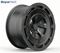 Rines de Aleación de Cinco Birlos para Todoterreno, Forjados en una Sola Pieza, Color Negro Mate, PCD 5*108 112 114.3 115 120 130, para Camionetas SUV