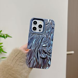 Funda Electrochapada de Color Sólido con Textura de Seda Plegada en 3D para iPhone 17, a Prueba de Golpes para iPhone 16/18 Pro Max, para iPhone 14 - Product Image 2