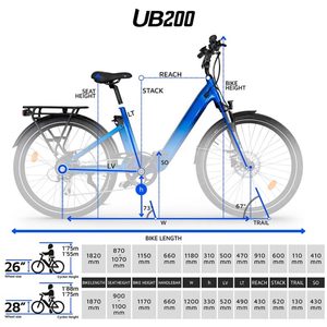 UB200B | Ebike Urbana Doppia Sospensione - Product Image 6