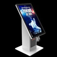 Quiosco de pantalla táctil de 43 pulgadas, tecnología capacitiva infrarroja, quiosco de publicidad de pie de Metal, lector de código de barras para interiores