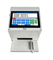 Yaomatec Impresora de Inyección de Tinta Estática de Escritorio TD10 con Memoria USB de 2-25.4MM y 17 Idiomas para Plástico, Metal y Aluminio