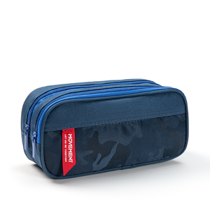 Borsa mimetica a doppia penna <span class=keywords><strong>per</strong></span> ragazzi studenti delle scuole <span class=keywords><strong>medie</strong></span> e superiori multistrato astuccio cancelleria - Product Image 5