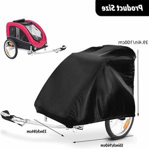 Housse de remorque de vélo transfrontalière 210D en tissu Oxford enduit noir et argenté, imperméable, anti-poussière, pliable pour utilisation avec vélo - Product Image 3