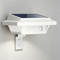 Lampu Dinding Tenaga Surya All In One IP65 Tahan Air Sensor Gerak PIR 3 Mode Cahaya Putih Hangat Dingin Lampu Luar Ruangan Pagar Balkon
