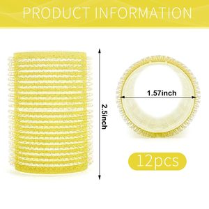 Bigoudis sans chaleur multi-tailles pour coiffure DIY, outils de coiffure personnalisés auto-agrippants avec épingles - Product Image 2