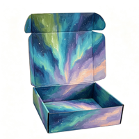 Boîtes d'expédition en carton ondulé écologiques imprimées sur mesure avec impression de logo style peinture à l'huile pour l'emballage e-commerce