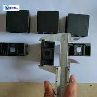 Capuchon de protection et de finition carré pour tube de fixation de base, pour poteau de balustrade en verre trempé de cour de villa