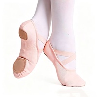 Chaussons de danse en toile hautement extensibles, noirs et marron, ballerines antidérapantes en maille pour filles et adultes