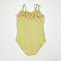 Vêtements d'entraînement de danse, fabricant professionnel, justaucorps de ballet vert mignon avec nœud papillon pour filles