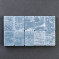 Jeu de tuiles de mahjong en marbre, tuiles multicouches en acrylique couleur chocolat au lait, décoration pour la maison