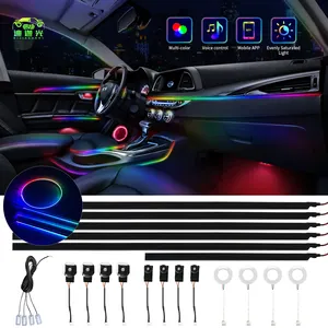 Lampu Led untuk Aplikasi 12V Rgb Pabrik OEM Lampu Interior Suasana Led Strip Cahaya Sekitar Akrilik Dekoratif Mobil