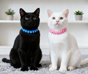<span class=keywords><strong>Collar</strong></span> para Mascotas Hecho a Mano de Silicona de Dos Tonos, Seguro para Bebés, con Nombre Personalizado, Regalo Personalizado para Perros y Gatos Pequeños/Grandes - Product Image 3