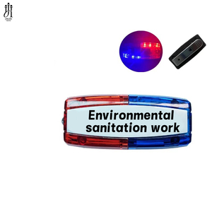 <span class=keywords><strong>Mini</strong></span> lampe de signalisation rouge et bleue avec lampe torche LED, lampe de circulation pour épaule - Product Image 4