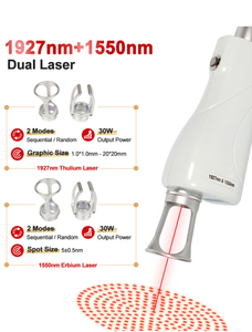 Produits de dropshipping : Appareil de raffermissement vaginal et de nettoyage du visage non-ablatif à double longueur d'onde (1927 nm et 1550 nm) en verre Erbium Thulium fractionné - Product Image 2
