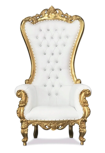 Luxe Koninklijke Gouden Hoge Rug Koning Troonstoel Voor Outdoor Park Bruiloft Woonkamer Appartement Ziekenhuis Villa Of Werkplaats - Product Image 2