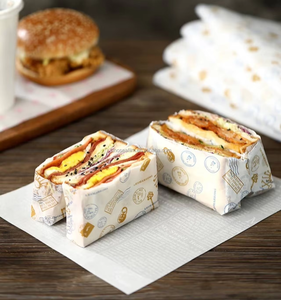 Giấy gói thức ăn nhanh, giấy gói thực phẩm sinh học, giấy gói chống thấm dầu, an toàn, nhanh chóng - Product Image 2