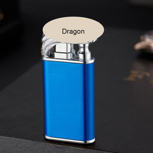 Mejor venta clásico dragón doble llama encendedor logotipo personalizado <span class=keywords><strong>gas</strong></span> Croc encendedor antorcha encendedor pala - Product Image 6