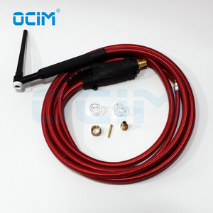 WP9FV Tig <span class=keywords><strong>Gas</strong></span> Argon torcia <span class=keywords><strong>per</strong></span> saldatura Tig macchina con Kit ugello di vetro - Product Image 6