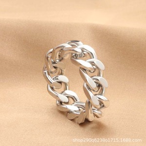 Men's <b>Titanium</b> Steel <b>Chain</b> Ring Silver Color Daily Wear Jewelry Fashion Body <b>Chain</b> - Product Image 4
