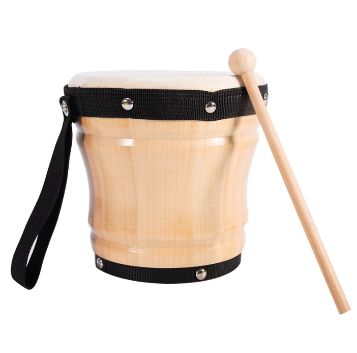 Wooden Small Single Hand Bongo with Two Beaters - ABC-FD597