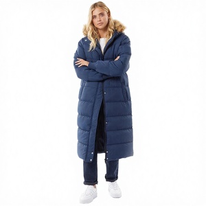 Winter Long Puffer <b>Jacket</b> Soft Butt Fabric Stand Collar Waterproof High Support <b>Workout</b> Seamless Design - Product Image 2