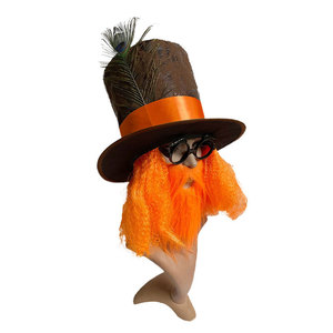 Halloween fête du festival fournitures <span class=keywords><strong>chapelier</strong></span> fou chapeau haut de forme orange perruque cheveux chapeau déguisement accessoire - Product Image 5
