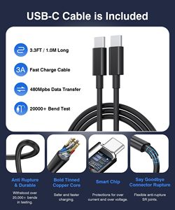 อะแดปเตอร์ชาร์จในรถยนต์ HYTO 4-in-1 63W PD+QC3.0 ชาร์จเร็ว พร้อมสาย USB-C ยาว 1 เมตร สำหรับอุปกรณ์ <span class=keywords><strong>iPhone</strong></span> และ Android - Product Image 4