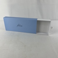 Boîte d'emballage coulissante rectangulaire pliable en carton rigide avec logo personnalisé pour vente en gros
