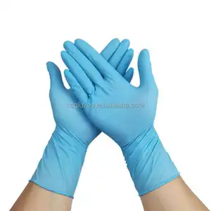 Fabrik professionelle günstige Box Sicherheitsmischung blaue Handschuhe Lebensmittelqualität hochelastische PvC Industriehandschuhe 4 Mil blaue Nitrilhandschuhe