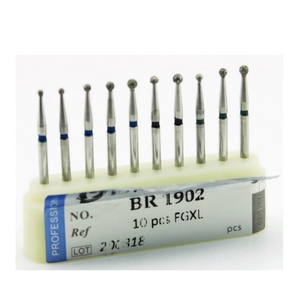 หัวขัดเพชรสำหรับทันตกรรมทรงลูกบอลเสี้ยนความเร็วสูงทรงกลมยาว FG - Product Image 2