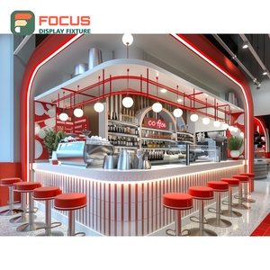 Illuminated Coffee Display Cabinet Oak Grain Finish Coffee Bag Display Area Roastery Display Cabinet - Product Image 4