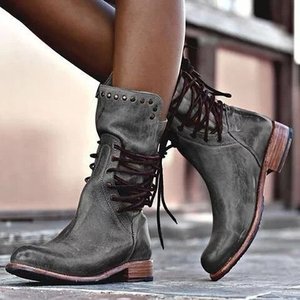 Zapatos de Tacón para Mujer, Nuevos, a la Moda, con Punta en Pico, Tacón Cuadrado, Botines de Mujer, Botas de Tobillo de Charol Plateado Metálico - Product Image 2