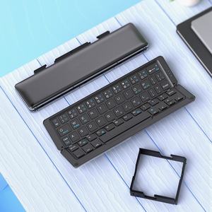 Teclado Portátil Plegable JOMAA con Panel Táctil BT, Teclados Inalámbricos Recargables de Viaje con Soporte para Teléfono y Tableta - Product Image 3