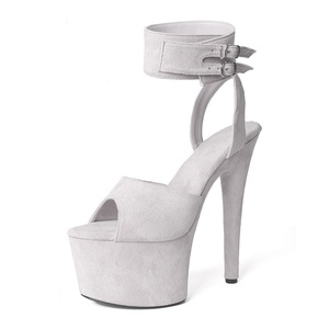 Nouvelles Sandales à Talons Hauts pour Femmes 17CM, Style Babouches, Bout Ouvert, en Faux Daim, Plateformes, pour Pole Dance - Product Image 2