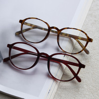 Montura de gafas de marca 2025 para hombre y mujer, gafas ópticas redondas Vintage para miopía, montura de gafas Retro graduadas, monturas de gafas