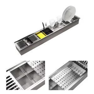 Vendite calde nel mercato brasiliano rettangolare di lusso <span class=keywords><strong>lavello</strong></span> da cucina in acciaio inox nero con stendino accessori <span class=keywords><strong>lavello</strong></span> - Product Image 5