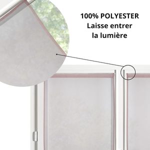Rideaux mi-transparents en tissu, taille 60 x 120 cm, 100 % polyester, couleur Roselin, modèle <span class=keywords><strong>Monna</strong></span>, pour l'intimité et la transparence, unis, lavables - Product Image 2