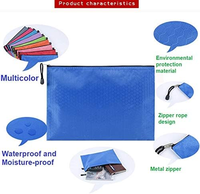 Carpeta de Archivos con Cierre de Cremallera, Impermeable, Duradera y Flexible, Tamaño Carta A4/A3/A5/B4