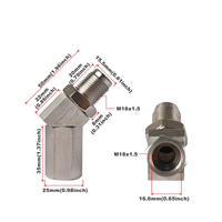 Conception de flux à haute efficacité Mini catalyseur métallique à oxygène 45 ° M18 * 1.5 capteur d'oxygène 02 convertisseur catalytique Euro V universel