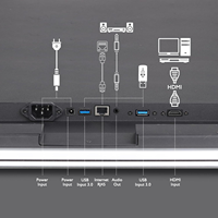 Miroir de salle de bain intelligent avec écran tactile, TV Android OS, WiFi, Bluetooth, HDMI, étanche, anti-buée, rétroéclairage LED 3 couleurs, montage mural