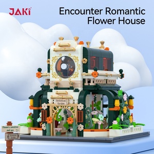 JAKI Flower House <span class=keywords><strong>City</strong></span> Street <span class=keywords><strong>View</strong></span> Monet Garden MOC Toy Construction Building Blocks Set di giocattoli per ragazze - Product Image 2